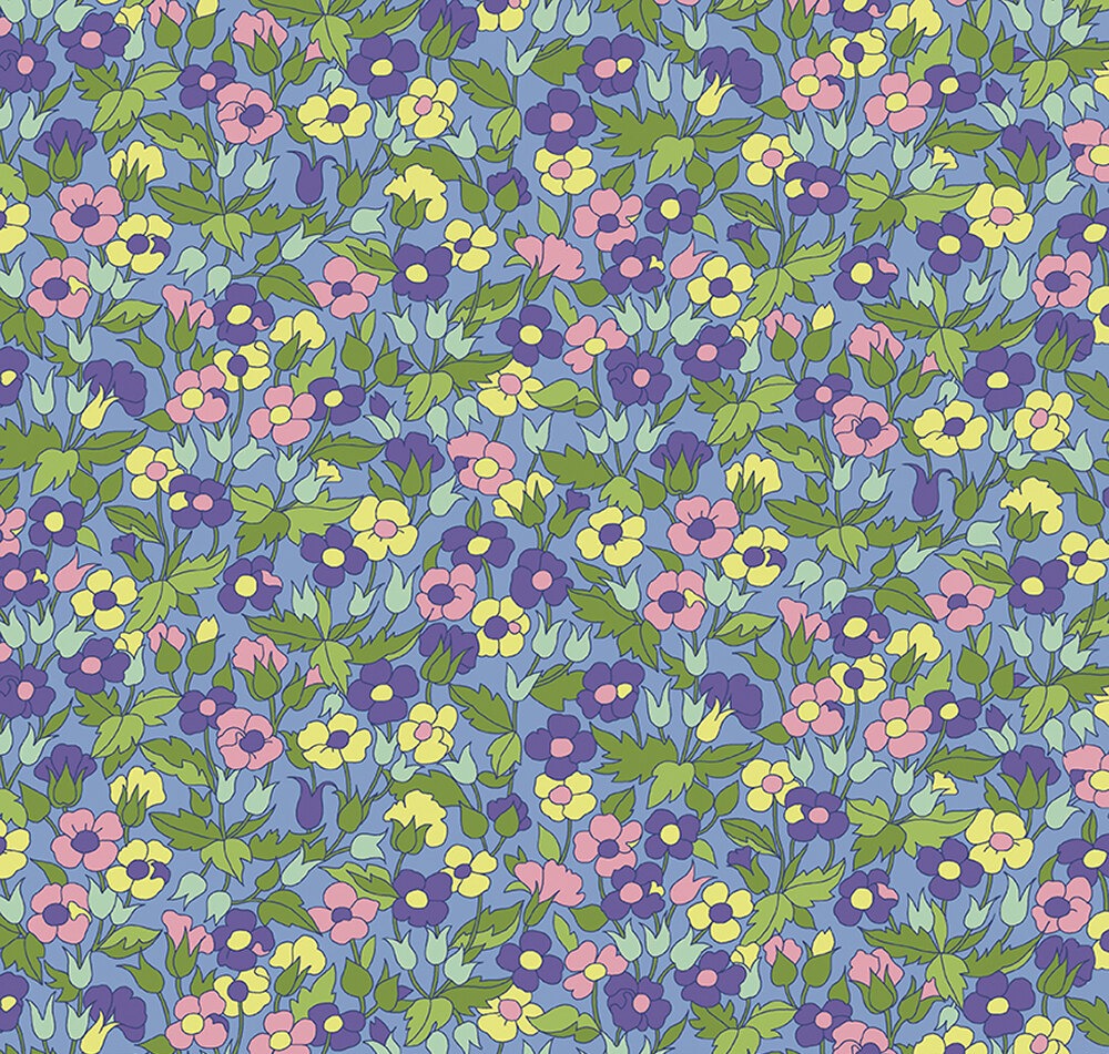 Carnaby Piccadilly Poppy Purple - Liberty Fabrics